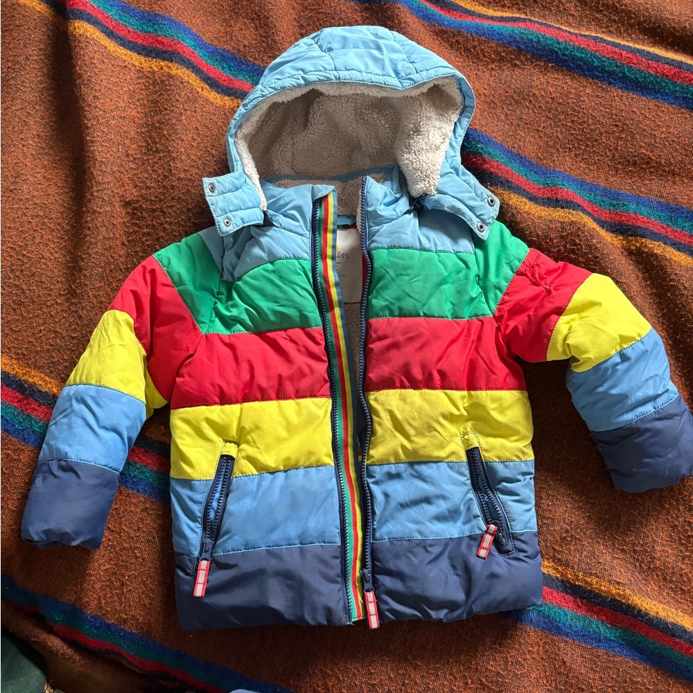 Boden Kids Puffer Jacket - Multicolor